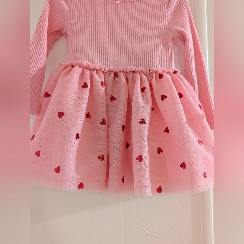 Old Navy Pink Ribbed Dress with Bow 18-24 months